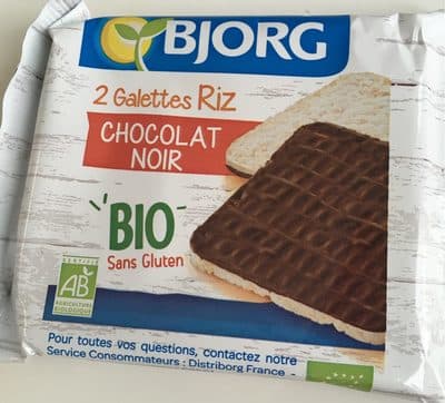 2 Galettes De Riz Au Chocolat Noir Bio