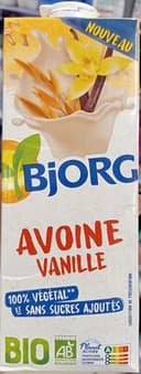 Boisson avoine vanille