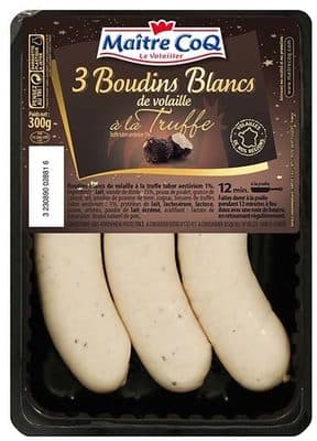 3 boudins blancs de volaille à la truffe