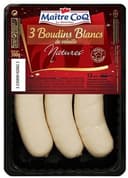 3 boudins blancs de volailles natures