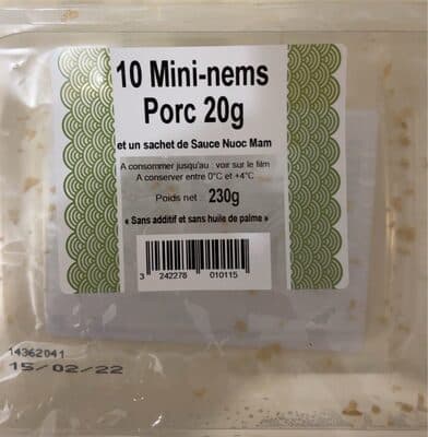 10 Mini Nems Porc