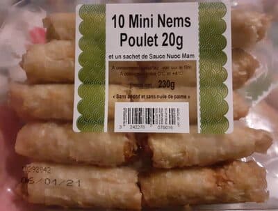 10 mini nems au poulet