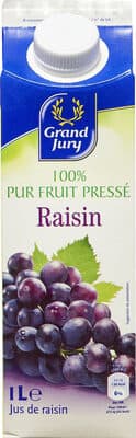 100% pur fruit pressé Raisin