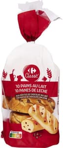 10 pains au lait aux pépites de chocolat
