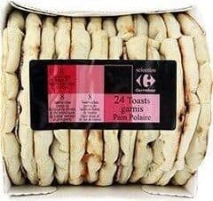 24 Toasts garnis* Pain Polaire *Décongelés