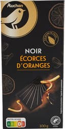 AUCHAN Noir écorces d'oranges