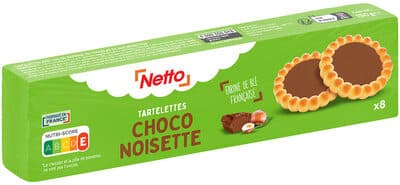 8 Tartelettes chocolat noisette rondes 150G