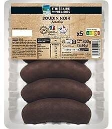 BOUDIN NOIR ANTILLAIS x5 300G IDS - massif TRAD (saisonnier hiver - octobre à avril)