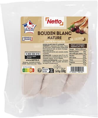 BOUDIN BLANC PORC NATURE X3 330g