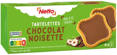 8 Tartelettes chocolat noisettes 127G