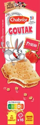16 Fourrés carrés FRAISE 295G GOUTAK - P'tits Prods