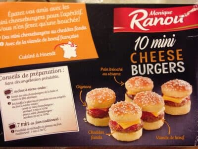 10 Mini-cheeseburgers surgelés