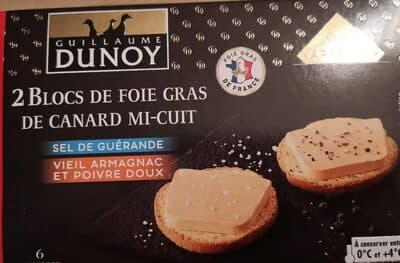 2 Blocs de foie gras de canard mi-cuit