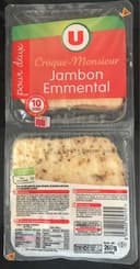 2 Croque-monsieur Gratinés, Poids Total 260 Grammes, Marque U