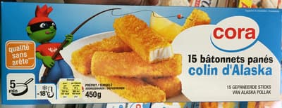15 bâtonnets panés colin d'Alaska