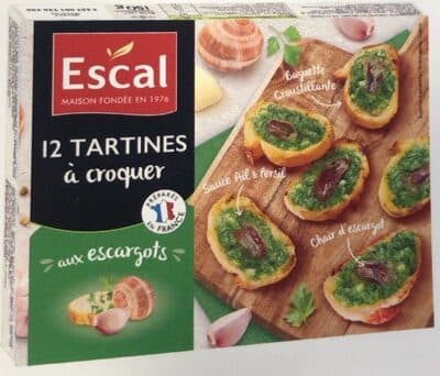 12 canapés aux escargots