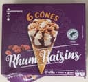 6 cônes Rhum Raisins