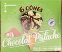 6 cônes chocolat pistache