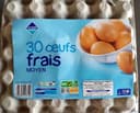30 oeufs frais moyens