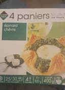 4 paniers épinard chèvre