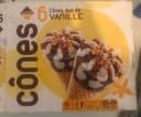 6 cônes duo de vanille
