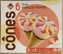 6 Cônes Vanille -Fraise