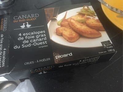 4 escalopes de foie gras cru de canard du Sud-Ouest