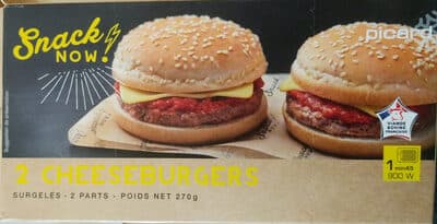 2 cheeseburgers surgelés