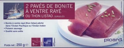2 Pavé de Bonite à ventre rayé