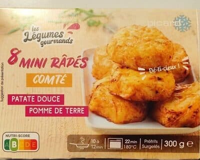 8 mini râpés comté patate douce pomme de terre