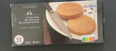 2 tranches foie gras de canard entier