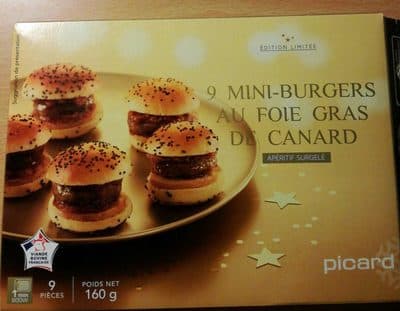 9 mini burgers au foie gras de canard
