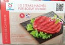 10 steaks hachés pur bœuf 5%