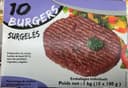 10 burgers surgelés
