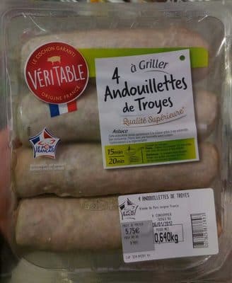 4 Andouillettes de Troyes à griller