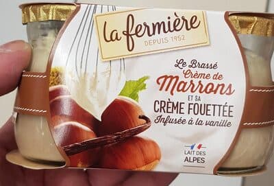 Brassé marron et sa crème fouettée