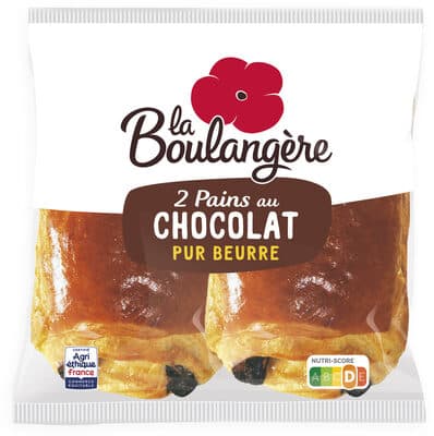 2 Pains au chocolat pur beurre 100g