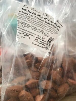 Mini-madeleines au chocolat