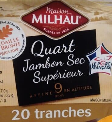 20 tranches jambon sec supérieur