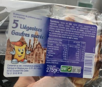 5 Gaufres Liégeoises Sucrées