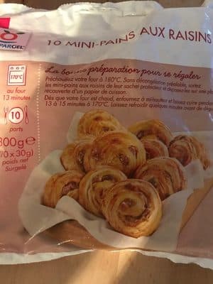 10 mini-pains aux raisins