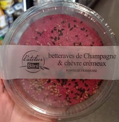Betteraves de Champagne & chèvre crémeux, pointe de framboise