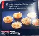 12 mini coquilles St-Jacques apéritives