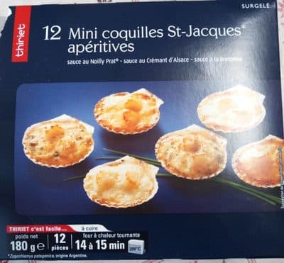 12 mini coquilles St-Jacques apéritives