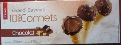 10 mini cornets chocolat
