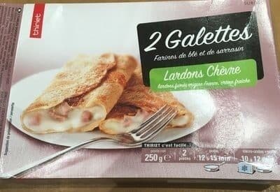 2 galettes lardons chèvre
