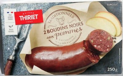 2 boudins noirs aux pommes