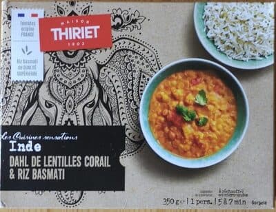 Dahl de lentilles corail et riz basmati