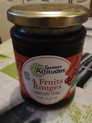Confiture aux 4 fruits rouges
