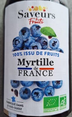 100% issu de fruits myrtille